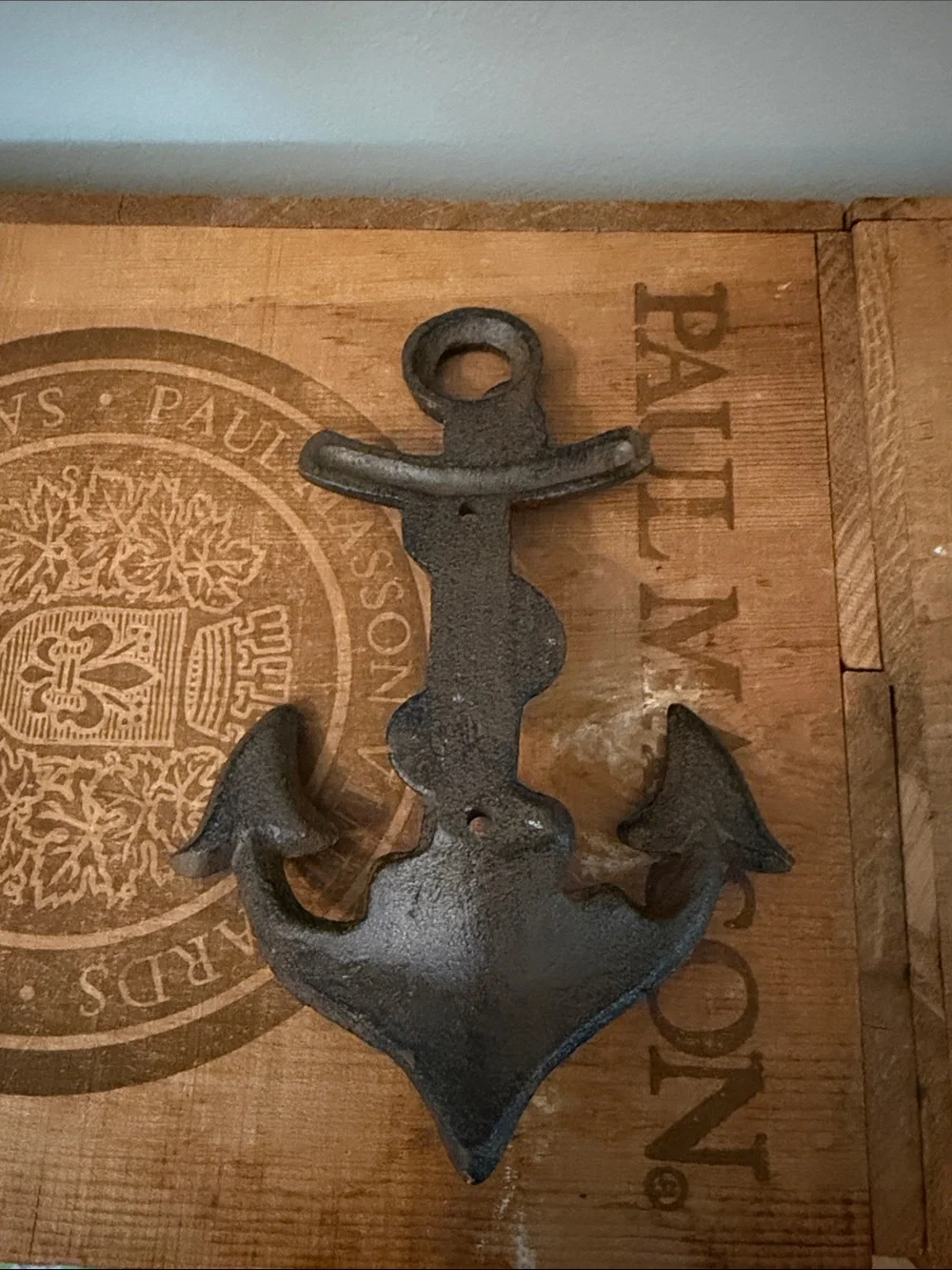 Rustic Anchor Wall Hook - Cast Iron